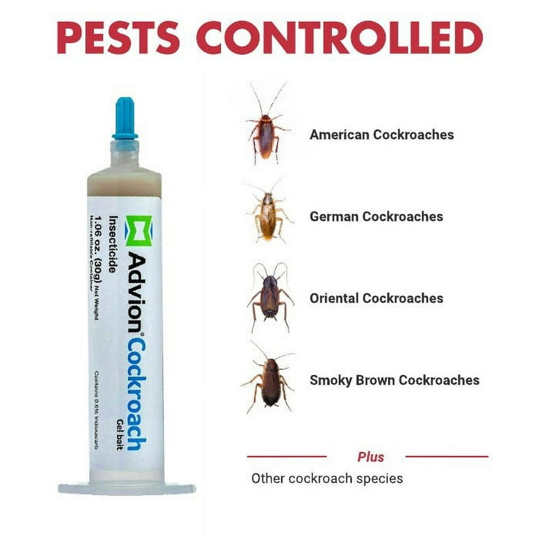 Advion® Cockroach Gel Bait – Professional Roach Killer with Applicator Kit (Indoor & Outdoor)