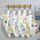 Four Piece Muslin Baby Burp Clothes/Washcloths.